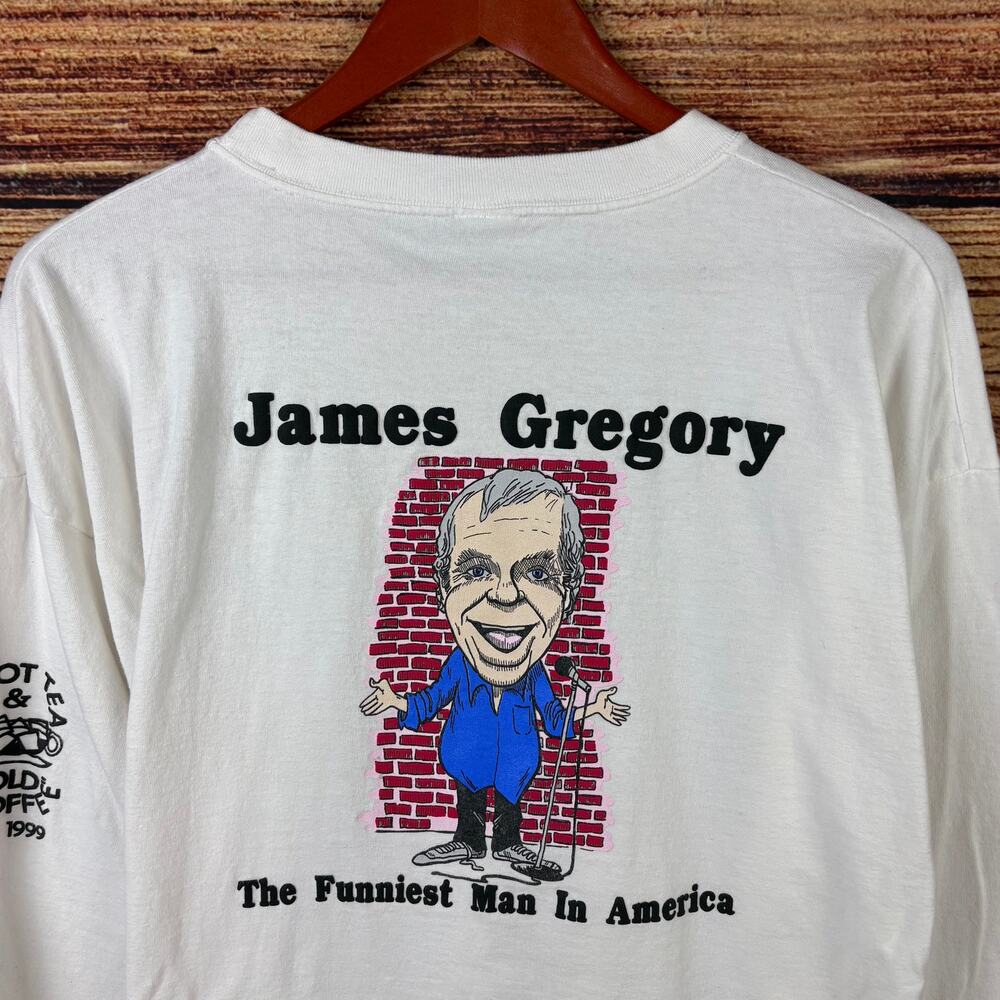 Vintage 1999 James Gregory Comedian The Funniest Man Long Sleeve Shirt
